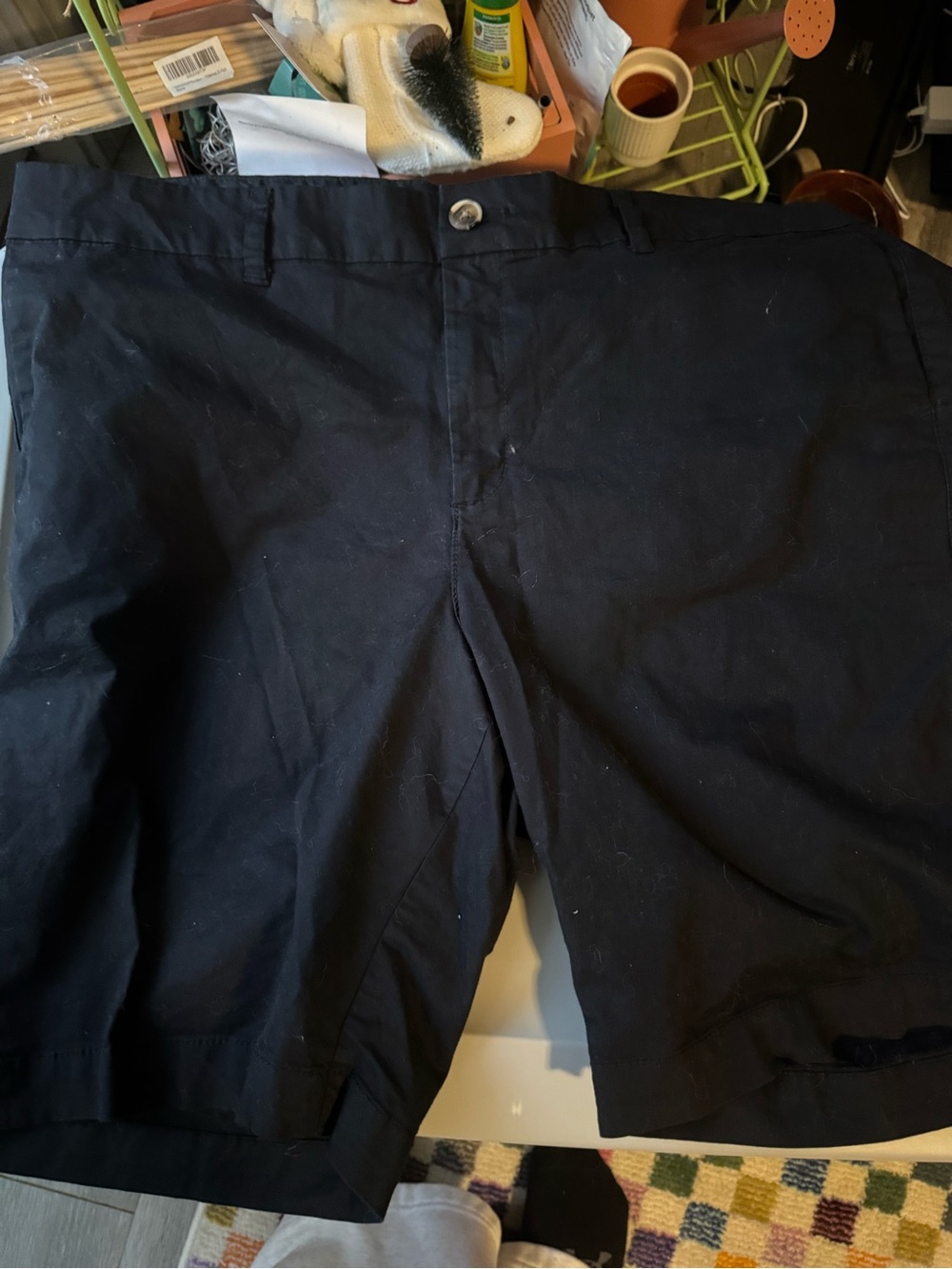 Old Navy Black Chino Shorts with Button Waist